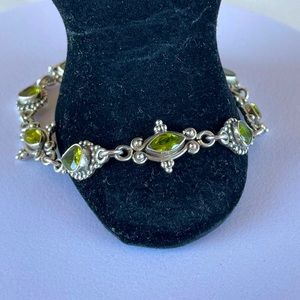 Artisan Crafted Sterling Peridot Bracelet